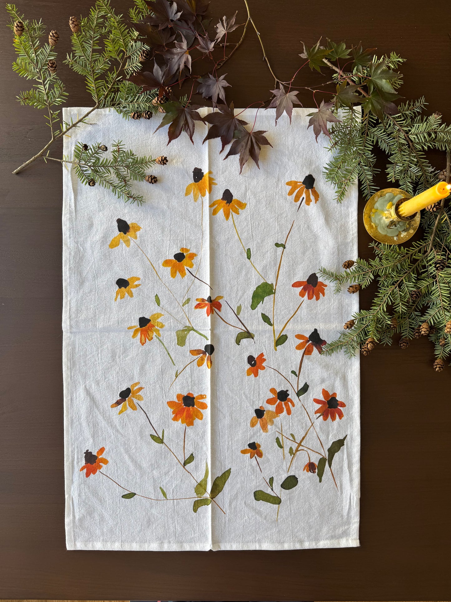 Brown Eyed Susan Dishtowel